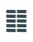 Набор шильдиков матовых из нержавеющей стали AISI304, размер 25х8х0,8 мм (10 шт.)