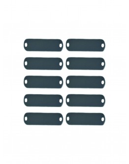 Набор шильдиков матовых из нержавеющей стали AISI304, размер 25х8х0,8 мм (10 шт.)