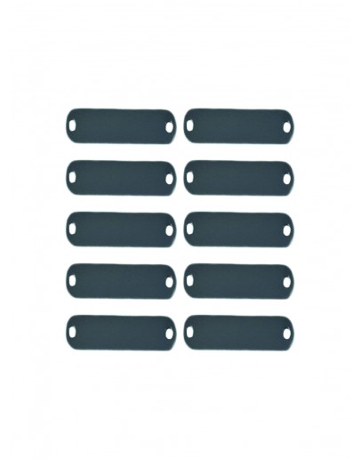 Набор шильдиков матовых из нержавеющей стали AISI304, размер 25х8х0,8 мм (10 шт.)