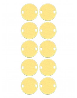 Набор шильдиков круглых из латуни марки Л63, диаметр 15х0,8 мм (10 шт.)