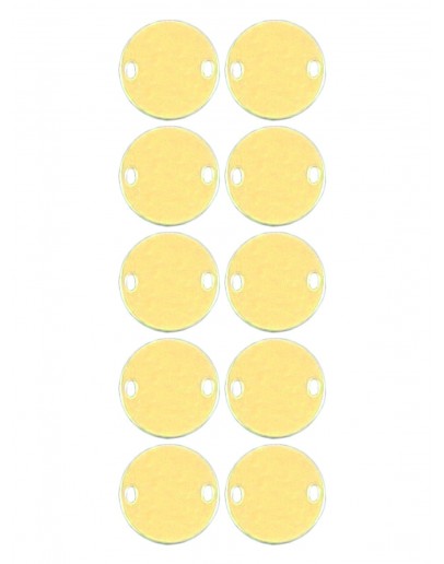 Набор шильдиков круглых из латуни марки Л63, диаметр 15х0,8 мм (10 шт.)