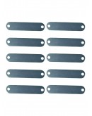 Набор шильдиков матовых из нержавеющей стали AISI304, размер 45х10х1 мм (10 шт.)