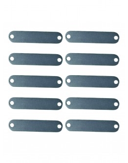Набор шильдиков матовых из нержавеющей стали AISI304, размер 45х10х1 мм (10 шт.)