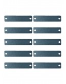 Набор шильдиков матовых из нержавеющей стали AISI304, размер 45х10х1 мм (10 шт.)