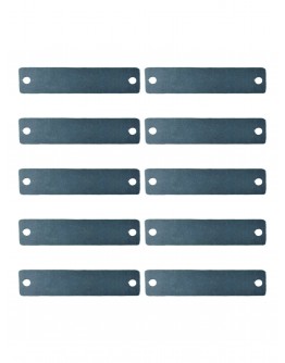 Набор шильдиков матовых из нержавеющей стали AISI304, размер 45х10х1 мм (10 шт.)