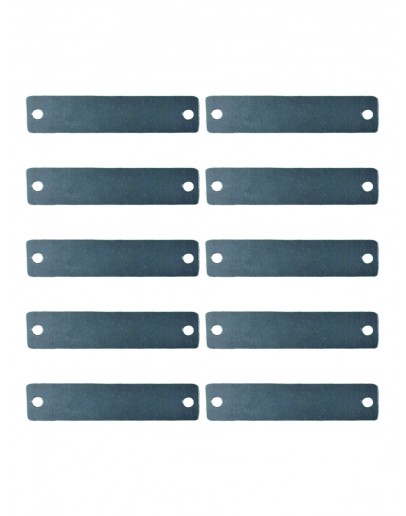 Набор шильдиков матовых из нержавеющей стали AISI304, размер 45х10х1 мм (10 шт.)