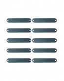 Набор шильдиков матовых из нержавеющей стали AISI304, размер 45х8х0,8 мм (10 шт.)