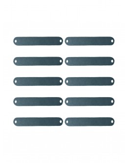 Набор шильдиков матовых из нержавеющей стали AISI304, размер 45х8х0,8 мм (10 шт.)