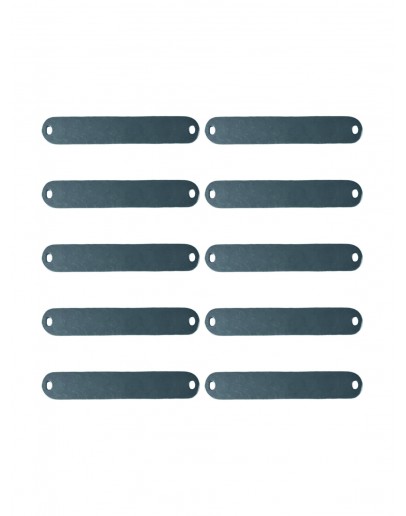 Набор шильдиков матовых из нержавеющей стали AISI304, размер 45х8х0,8 мм (10 шт.)