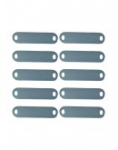 Набор шильдиков матовых из нержавеющей стали AISI304, размер 40х10х0,8 мм (10 шт.)