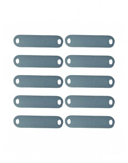 Набор шильдиков матовых из нержавеющей стали AISI304, размер 40х10х0,8 мм (10 шт.)
