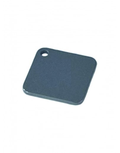 Жетон квадратный матовый из нержавеющей стали AISI304, размер 25х25мм 