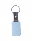 Жетон из нержавеющей стали AISI304 с ремешком из натуральной кожи и кольцом, размер 49*30мм 