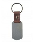 Жетон из нержавеющей стали AISI304 с ремешком из натуральной кожи и кольцом, размер 50х28мм 